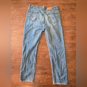 Vintage Levis 505 Orange Tab Jeans Regular Straight Light Wash Mens 40x32